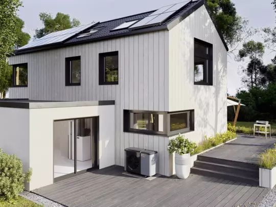House with heat pump 
